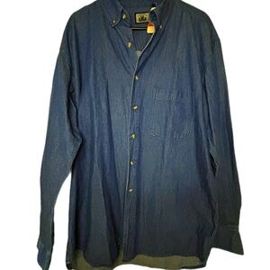 Baxter Denim Button Up Men’s Large Original Filene’s Basement Tags Deadstock